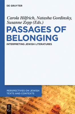 Carola Hilfrich - Passages of Belonging: Interpreting Jewish Literatures