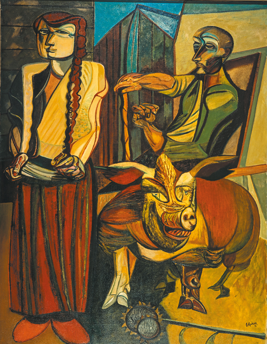 Robert Colquhoun Figures in a Farmyard 1953 Along with Robert MacBryde - photo 3