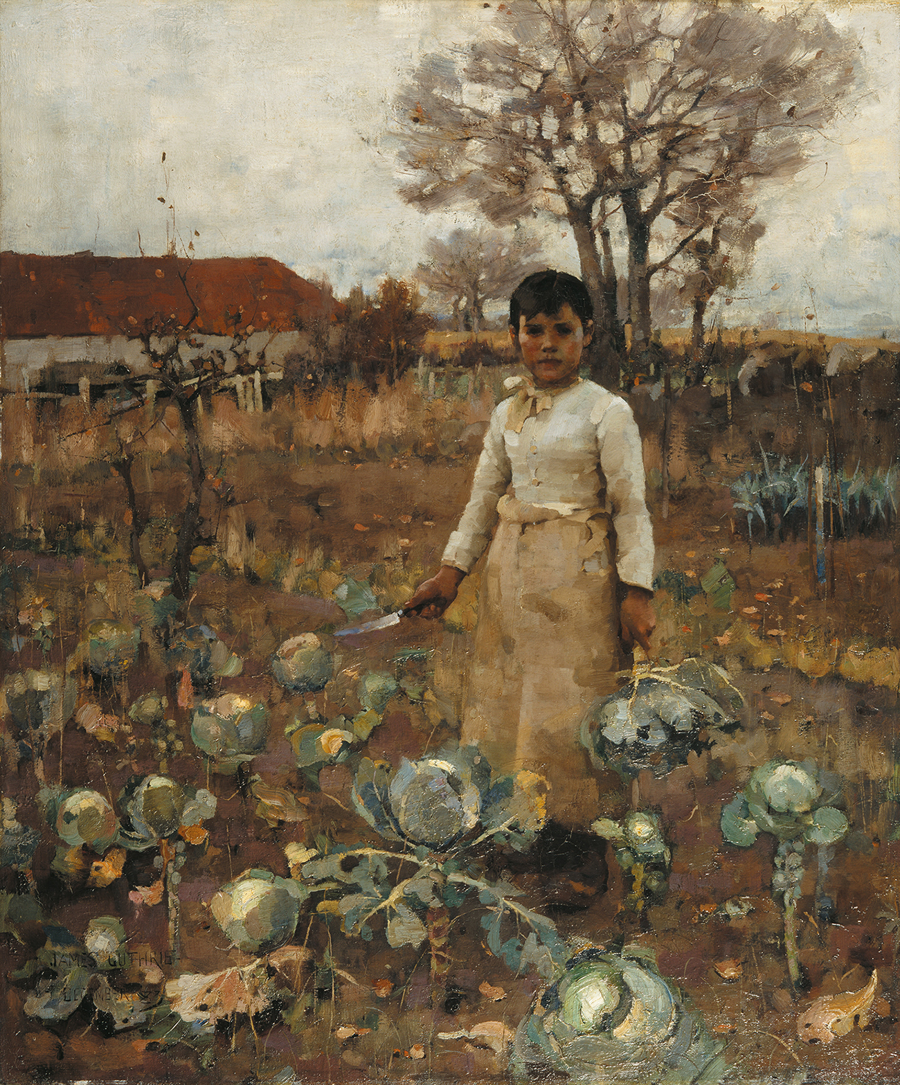 James Guthrie A Hind s Daughter 1883 Direct in composition in subject and - photo 5