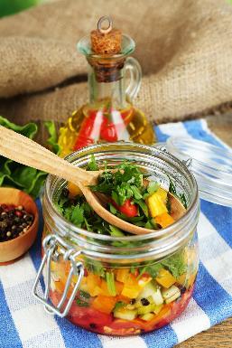 Carrot Peppers Cucumber CabbageSalad in a Jar Serves 2 Ingredients - - photo 8