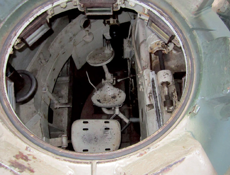 Looking down from the commanders hatch we see his seat first and below and - photo 6