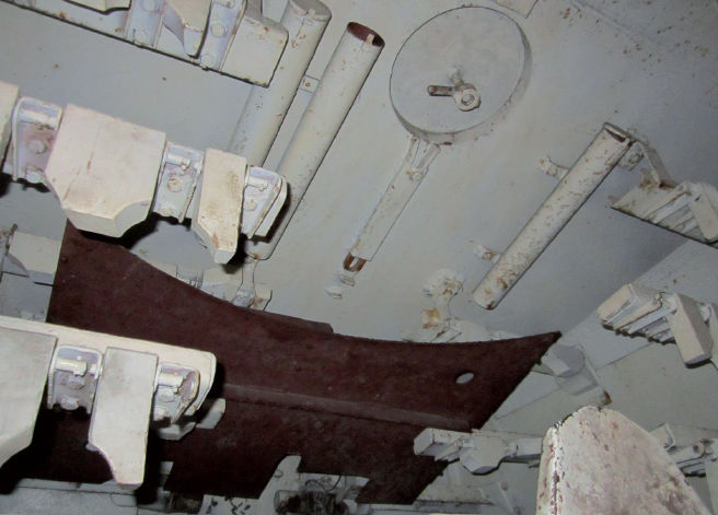 The turret roof seen from the loaders position has a spent cartridge ejection - photo 13