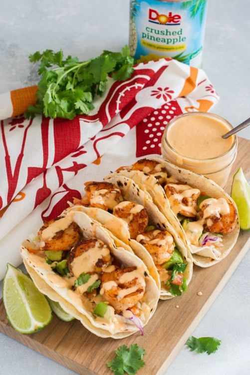 These shrimp tacos make a perfect dinner when served with some wild ric e - photo 4