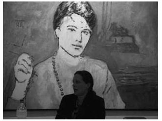 Photograph of Bettina Rhl with a painting of her mother Ulrike Marie M by - photo 3