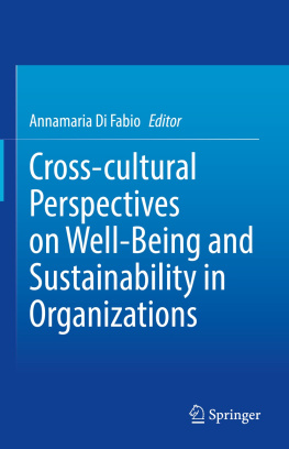 Annamaria Di Fabio - Cross-cultural Perspectives on Well-Being and Sustainability in Organizations