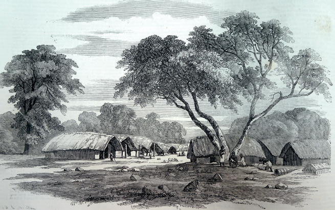 A Santal village based on a drawing by Walter Sherwill Visitors commented on - photo 5