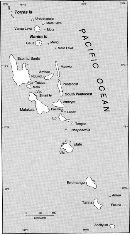 Map of Vanuatu Contents Figures Plates Map 1 Map of Vanuatu T - photo 3