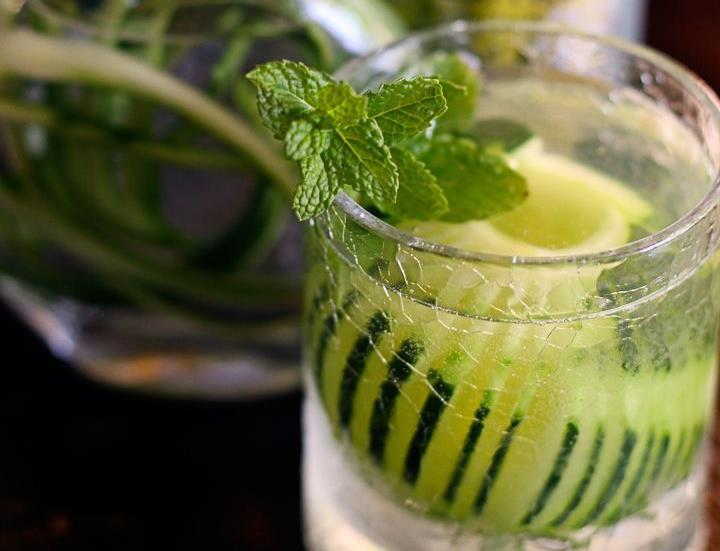 Decorate this cocktail with cucumber spirals and add asplash of cucumber tonic - photo 7