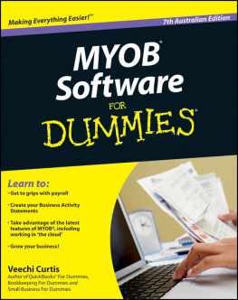 Veechi Curtis MYOB Software For Dummies