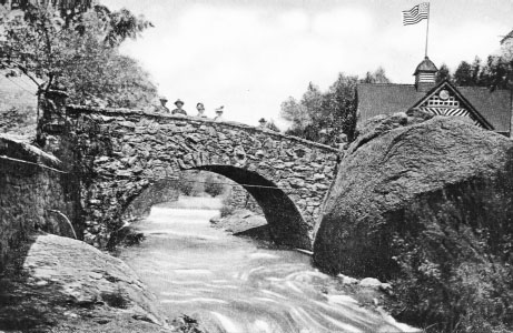 Antique postcard of one of Manitou Springs many charming stone bridges My - photo 2