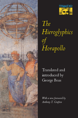 Horapollo The Hieroglyphics of Horapollo