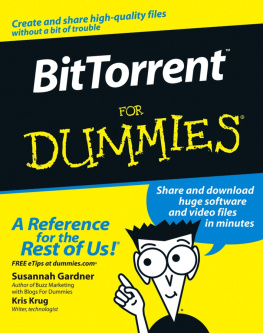 Kris Krug BitTorrent For Dummies