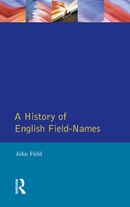 John Field - A History of English Field Names