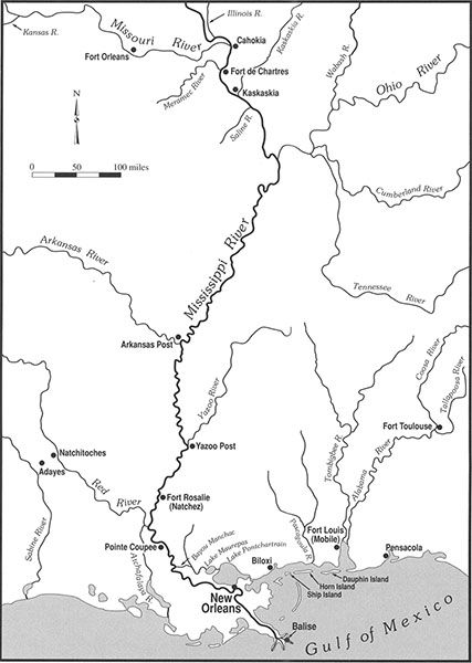 French Colonial Louisiana Map by John Snead A HISTORY OF FRENCH LOUISIANA - photo 1