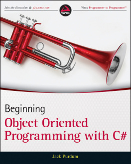 Jack Purdum Beginning Object-Oriented Programming with C sharp