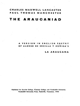 Alonso de Ercilla - The Araucaniad