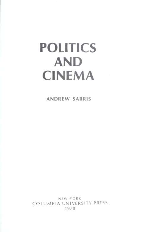 Politics and Cinema Drei - photo 3