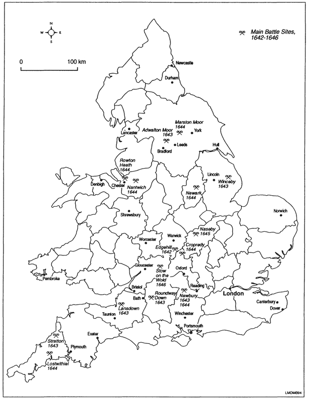 Principal battles in England and Wales 1642-46 During the 1630s Charles - photo 2