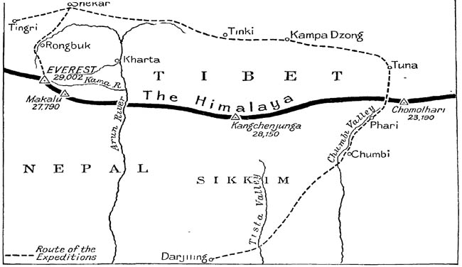 THE ROUTE FOLLOWED BY THE EXPEDITIONS CHAPTER I THE IDEA That Mount Everest - photo 4