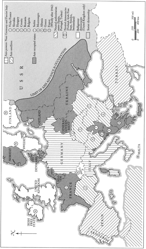 Map 2 Europe 194142 Let us begin by imagining three political maps of - photo 4