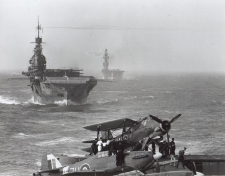 HMS Indomitable and HMS Eagle seen from HMS Victorious during Operation - photo 1