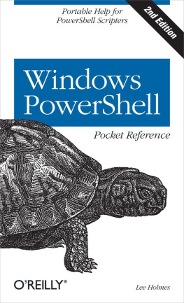 Lee Holmes Windows PowerShell pocket reference