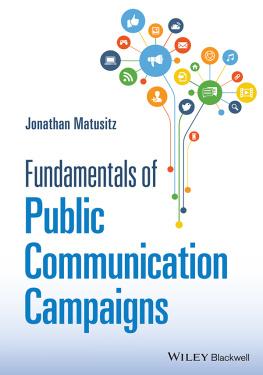 Jonathan Matusitz Fundamentals of Public Communication Campaigns