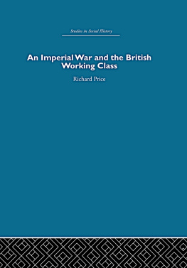 Richard Price An Imperial War and the British Working Class