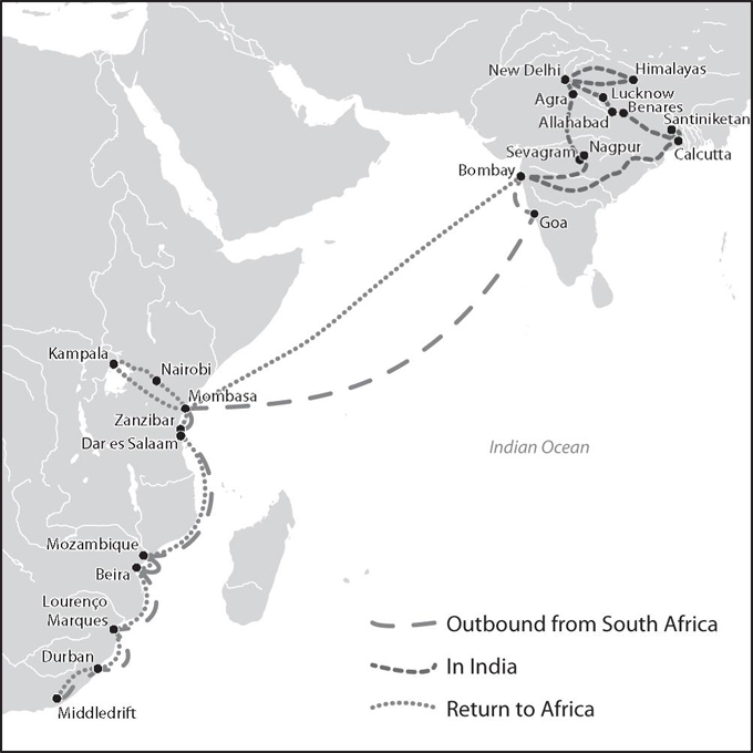 Figure 1 DDT Jabavus itinerary on his journey between South Africa and - photo 3