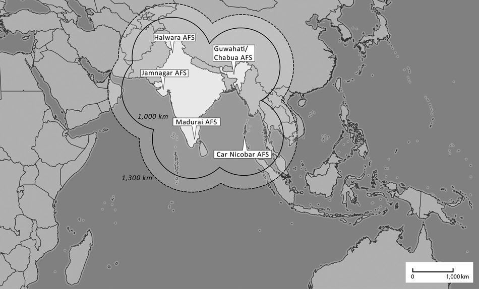 Map 2 Indicative Ranges of Indian Strike Aircraft Map 3 Indian Overseas - photo 3