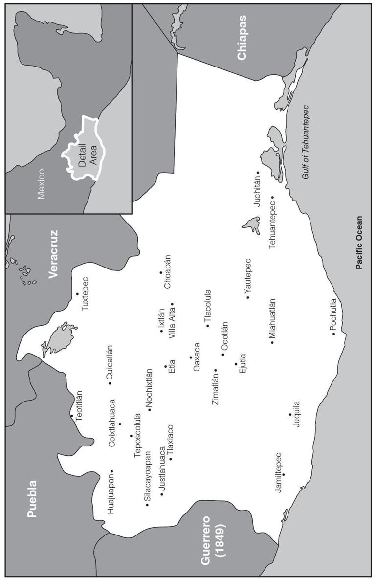 Figure 11 Oaxaca in the Nineteenth Century The towns labeled here served as - photo 1