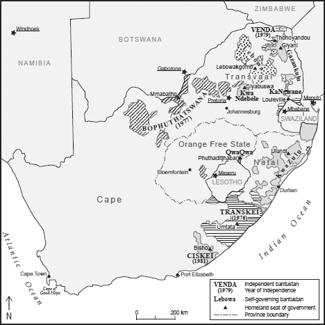 MAP 2 South Africas bantustans 1989 MAP 3 Cape Town and the Group Areas - photo 4