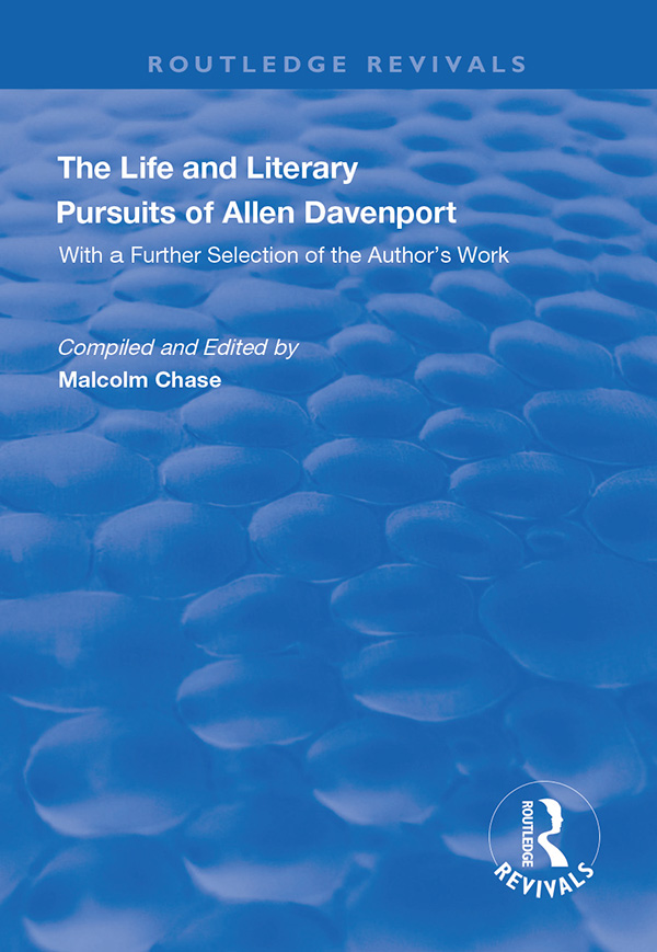 The Life and Literary Pursuits of Allen Davenport First published 1994 by - photo 1