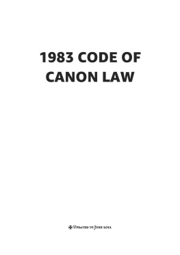 The Catholic Church - Code of Canon Law - 1983