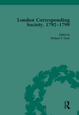 Michael T Davis - The London Corresponding Society, 1792-1799 Vol 6