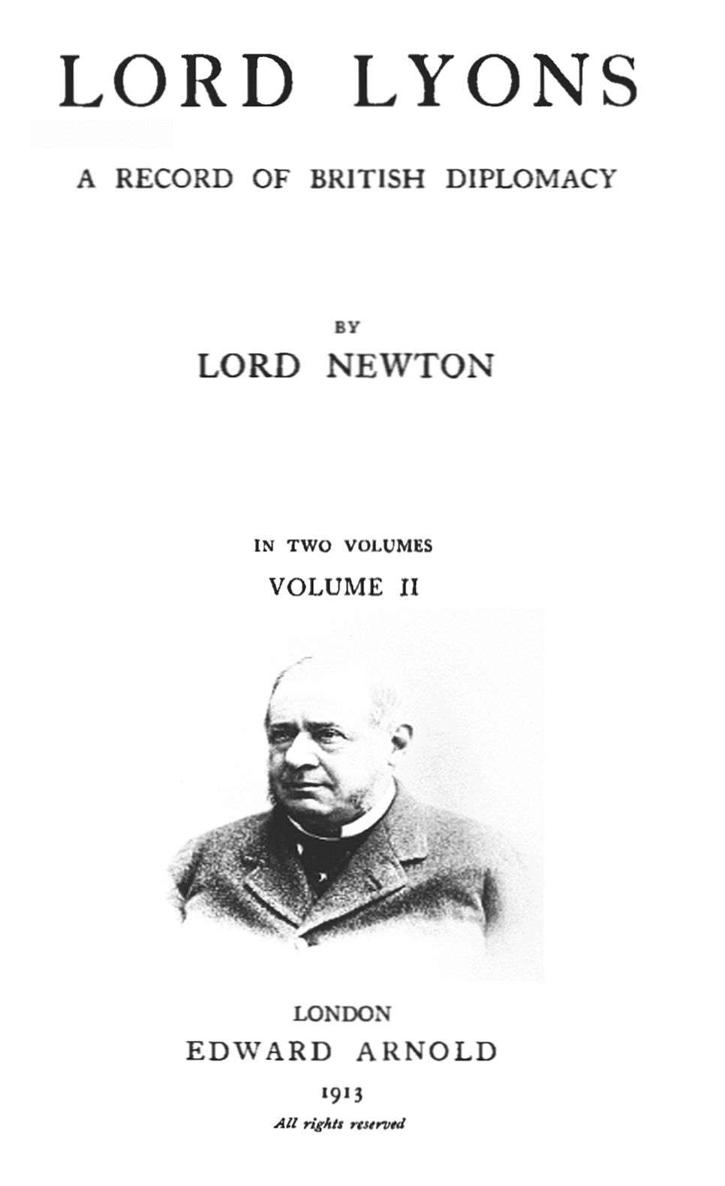 Lord Lyons at the age of 65 london edward arnold LORD LYONS A RECORD - photo 1