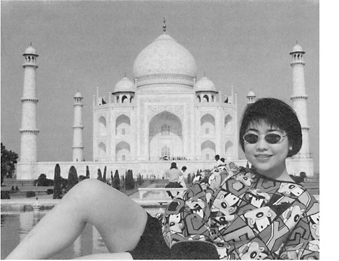 Tourist posing on bench in front of Taj INTRODUCTION The worlds most - photo 3