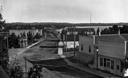 Fife Lake circa 1900 Willis Browers store and mortuary is the brick building - photo 4