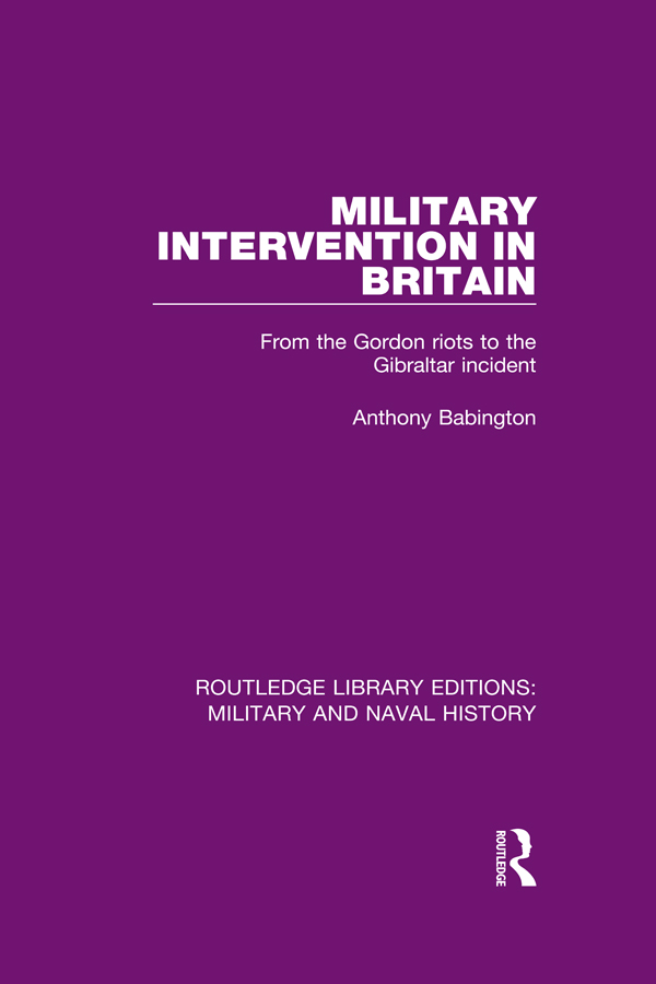 Routledge Library Editions Military and Naval History Volume 1 Military - photo 1
