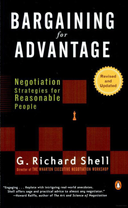 G. Richard Shell Bargaining for Advantage