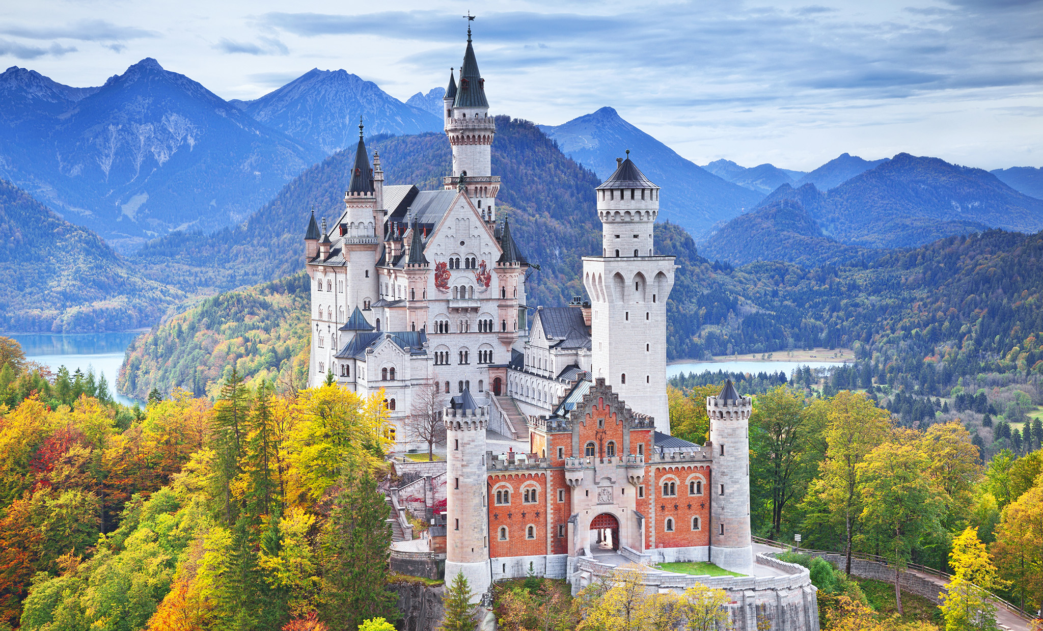 Neuschwanstein a fairy tale castle set amid the dramatic Bavarian landscape - photo 7