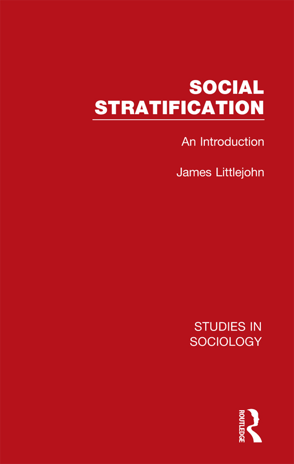 STUDIES IN SOCIOLOGY Volume 7 SOCIAL STRATIFICATION SOCIAL STRATIFICATION - photo 1