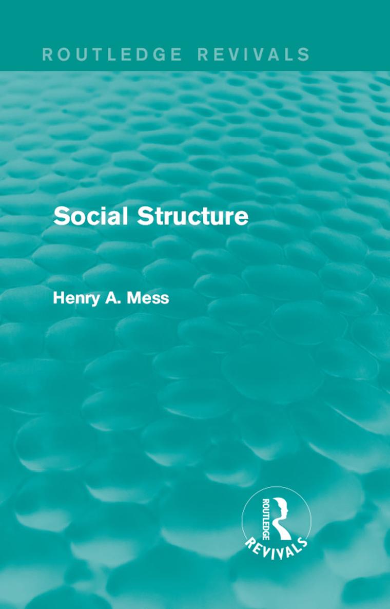 Routledge Revivals Social Structure Originally published in 1942 during the - photo 1