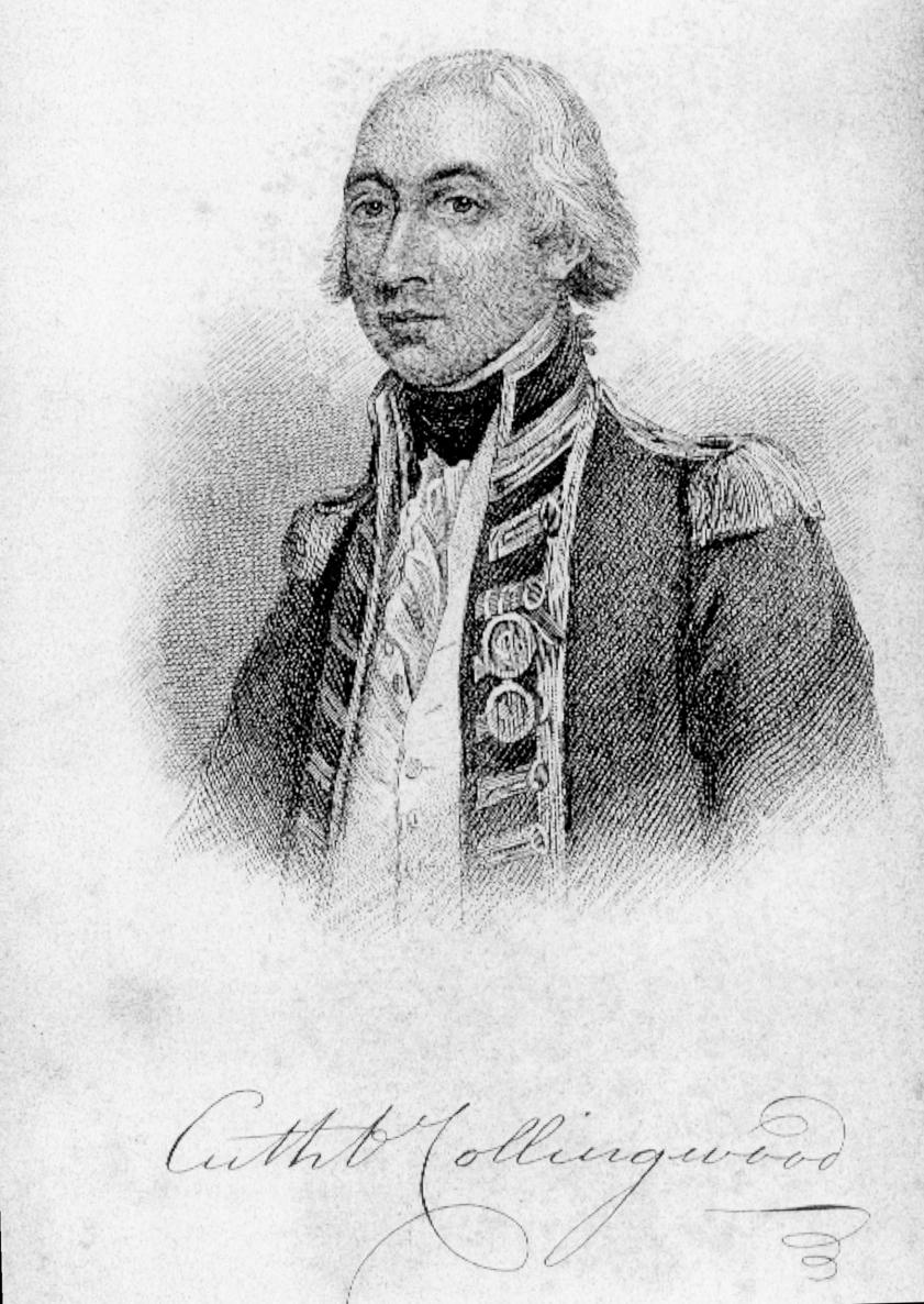 4 Vice Admiral Cuthbert Lord Collingwood Engraving with facsimile signature - photo 5