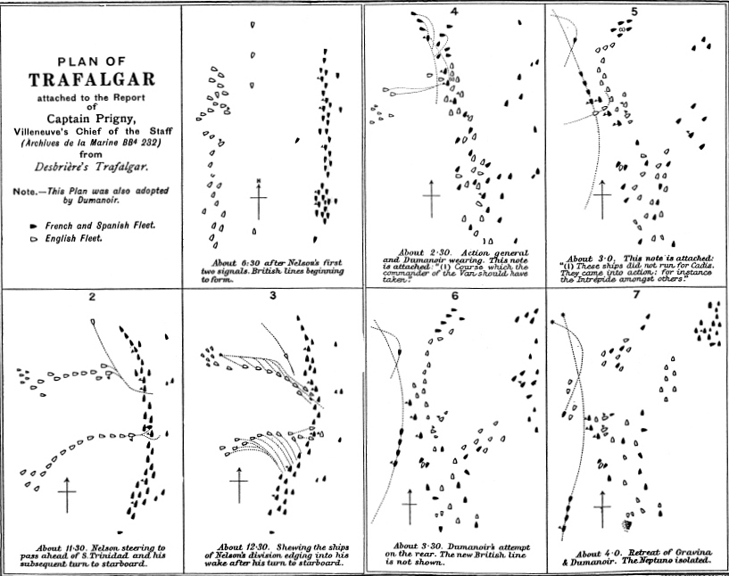 6 Captain Prignys Plan of Trafalgar 1805 7 Plan of Trafalgar from the - photo 7