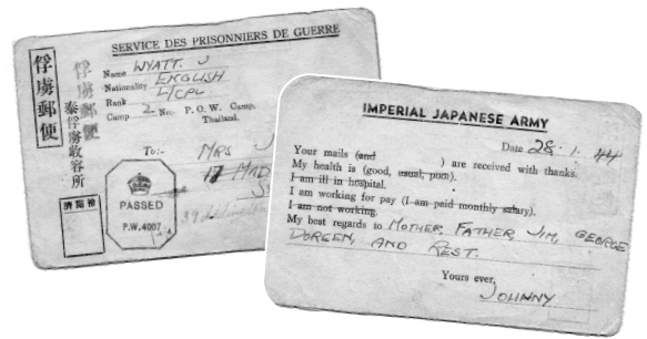 Card home to family from No 2 camp Thailand January 1944 Drawing of the - photo 9