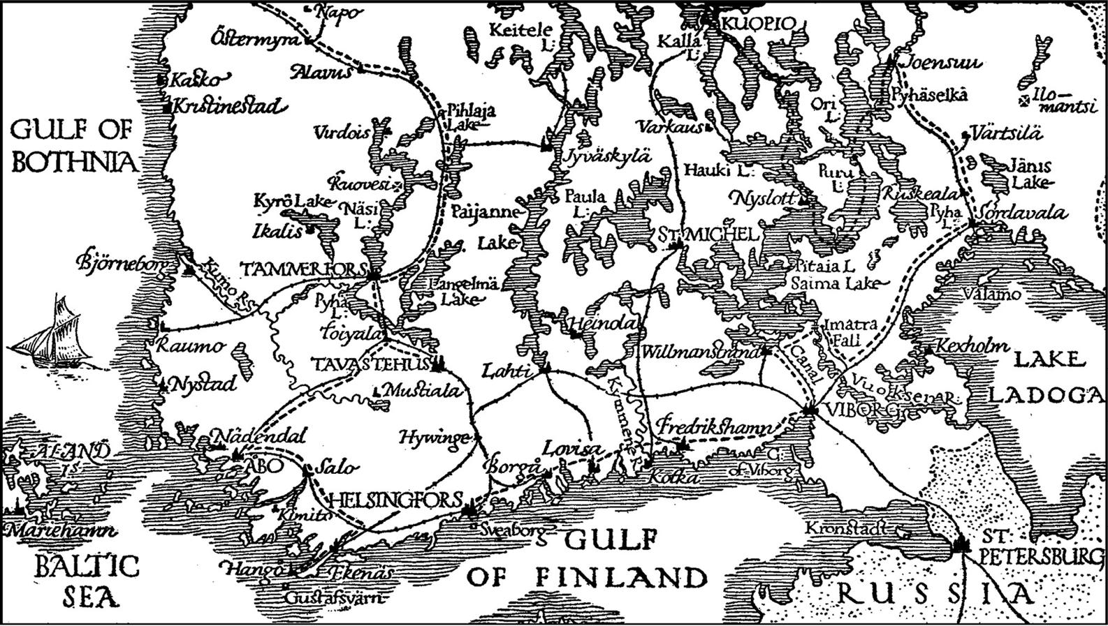 Map from Sylvia MacDougall Paul Waineman A Summer Tour in Finland 1908 - photo 5