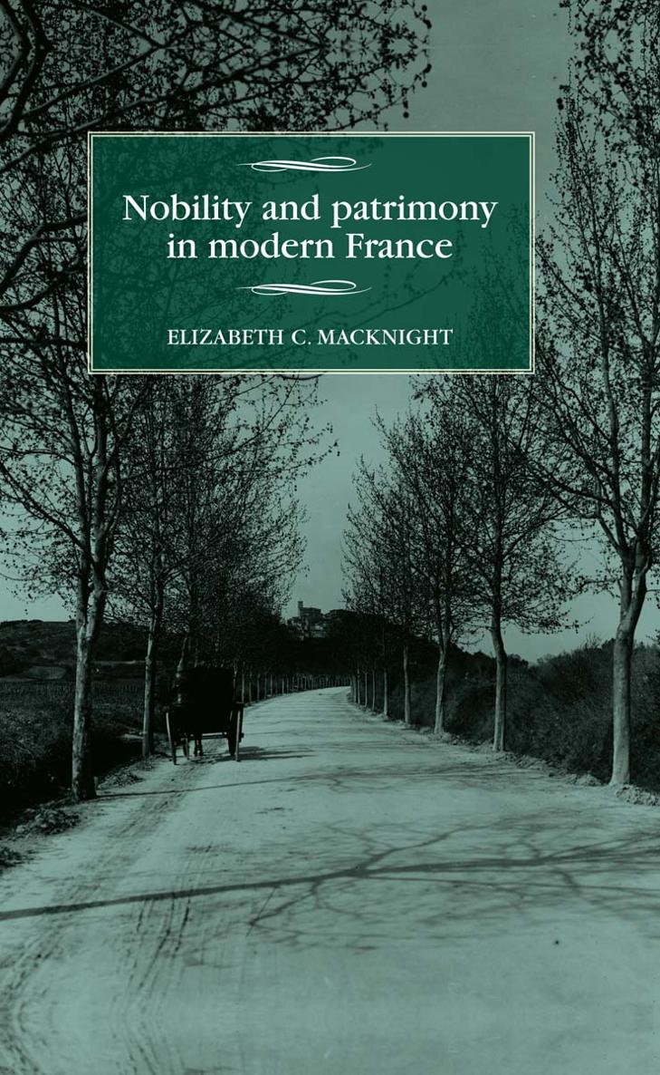 Nobility and patrimony in modern France Edited by D - photo 1