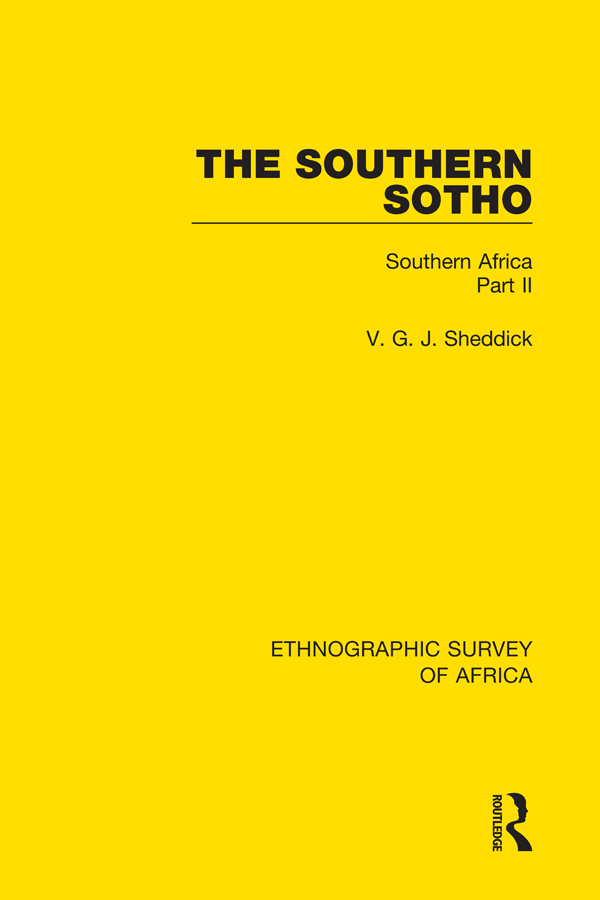 ETHNOGRAPHIC SURVEY OF AFRICA Volume 24 The Southern Sotho First published - photo 1