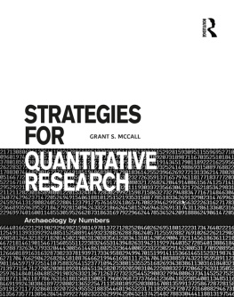 Grant S. McCall - Strategies for Quantitative Research